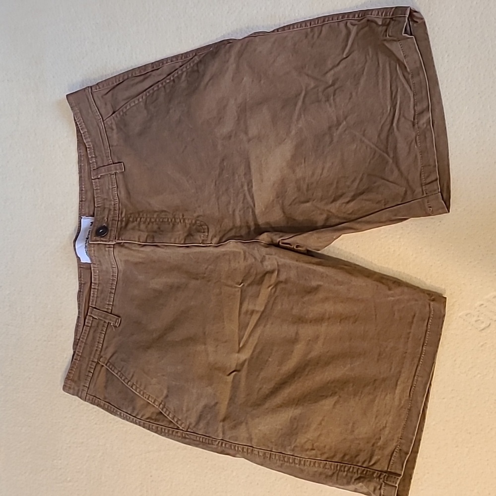 Men's Camel color flat front Shorts sz 34 paperdenim&cloth